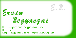 ervin megyaszai business card